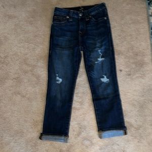 NWT true religion Halle mid rise capri W25